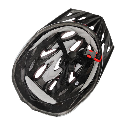 Bicycle helmet red color bottom view by omobikes