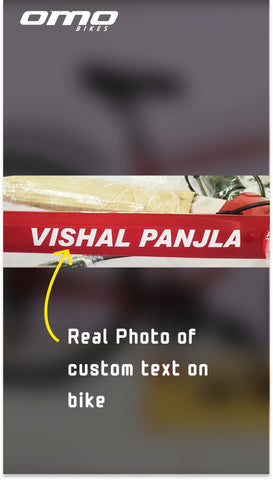 Custom text on Hybrid Bike or Cycle
