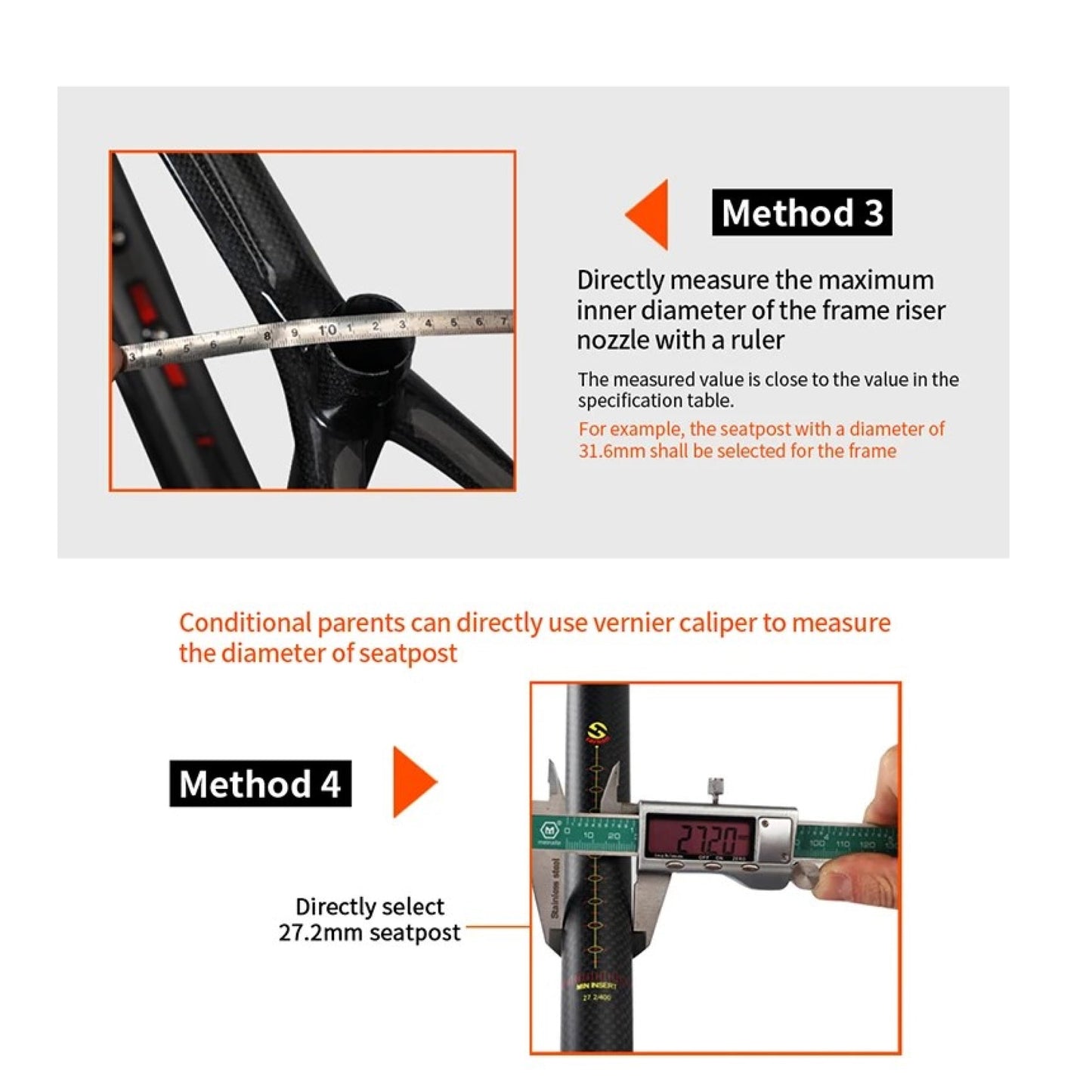 bicycle seat post 28.6x300 mm fixing view by omobikes