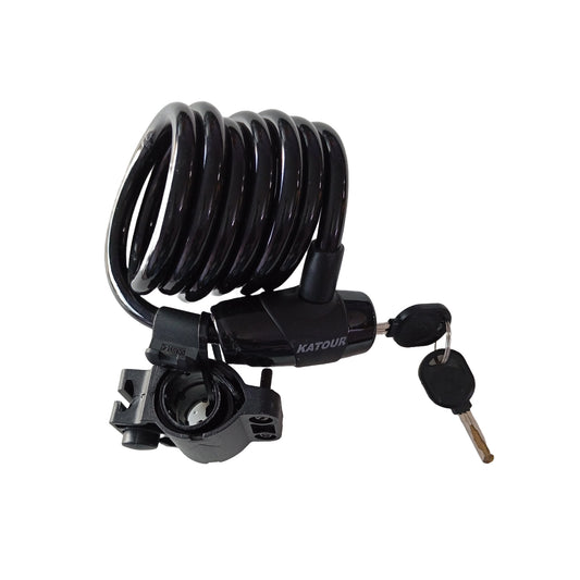 bicycle key lock with long cable side view by omobikes