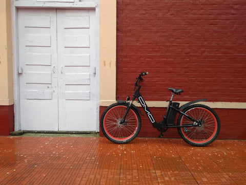 OMObikes electric cycle in India black color
