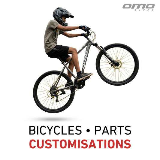 Customised hybrid cycle with premium Shimano gears and alloy frame components for building dream bicycle