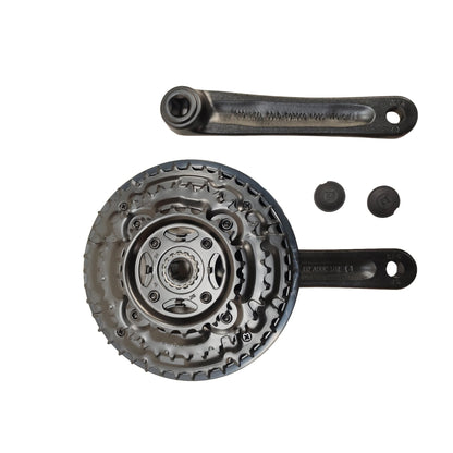 Bicycle crankset prowheel alloy Geared 3 speed bottom view spare part by omobikes