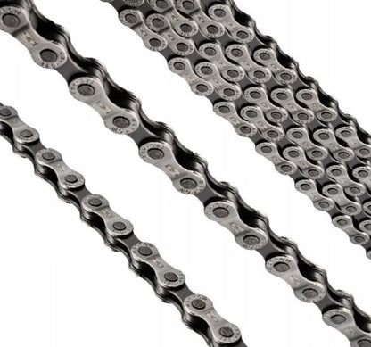 Close-up of shimano CN-HG71  bicycle chain on a white background