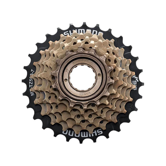 Shimano TZ500 7-speed freewheel with 14-28 teeth ratio for MTB and hybrid cycle upgrade