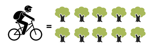 reduce carbon footprint with cycling everyday