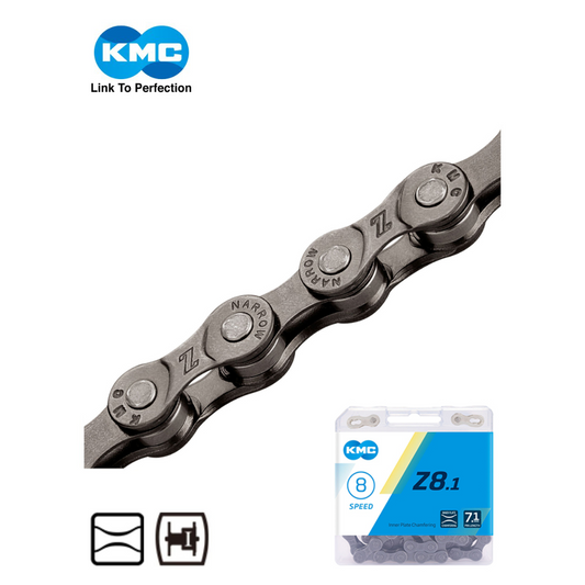 KMC Z8.1 Bicycle Chain for 8, 24 Gear (Grey )